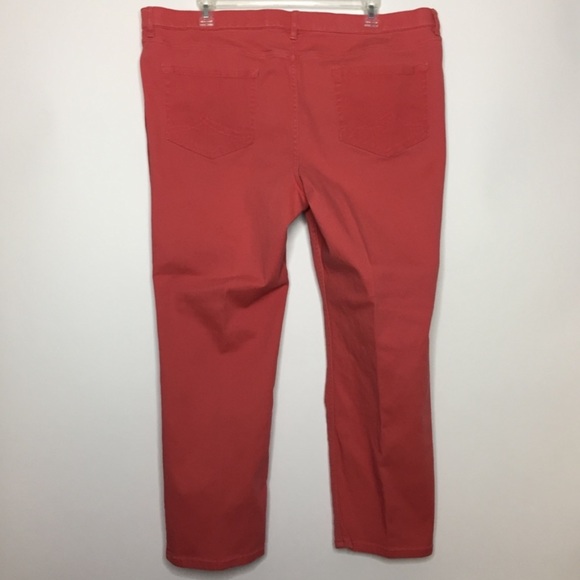Denim & Co. Straight Leg Jeans 24W Coral Pink - Picture 2 of 7